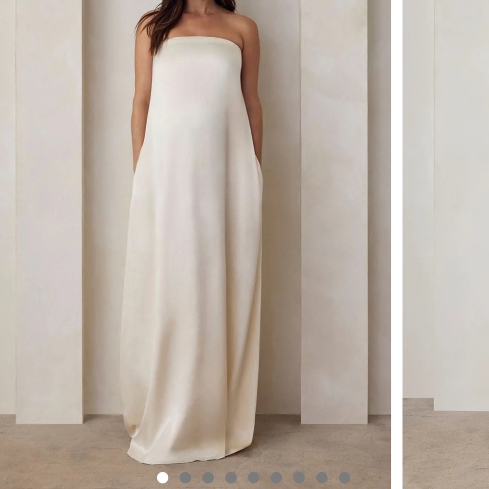 Brushed Satin Gown by Bumpsuit with Minimalist Design